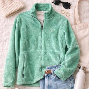 Marmot Women’s Full Zip Fleece Jacket Cozy Gorpcore Outdoor Mint Green Size L